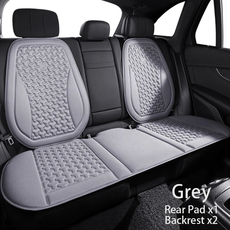 Funda de asiento de coche de verano 3D transpirable de seda helada, cojín de asiento de coche con diseño convexo, almohadillas protectoras de asiento de coche universales, alfombrilla de silla de coche