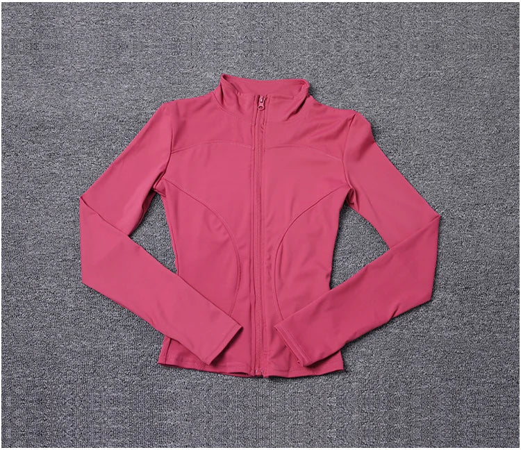 Chaqueta deportiva para mujer, camisa de manga larga, abrigo para hacer ejercicio, ropa de gimnasio, ropa deportiva para yoga