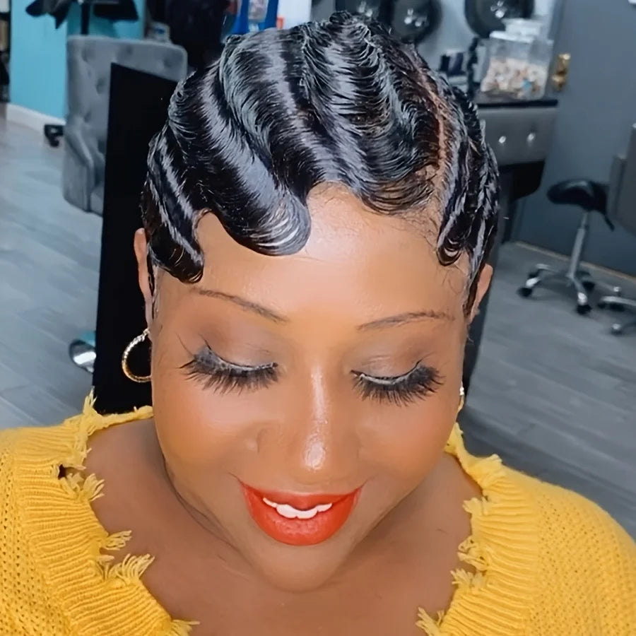 Finger Wave Pixie Wig