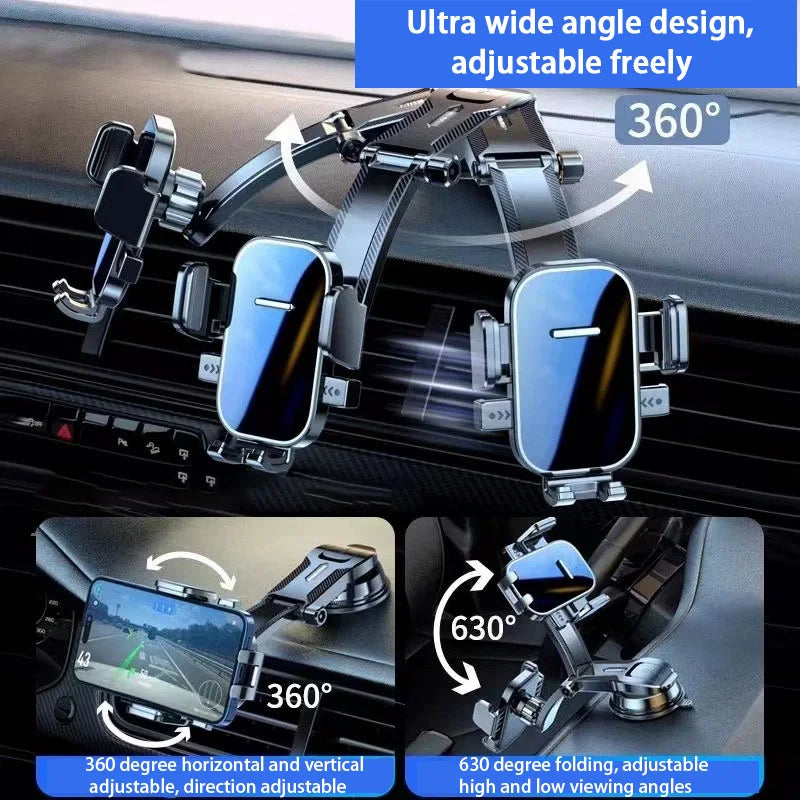 Car Phone Holder – Nano Flexible Silicone, 360° Rotation, Doesn't Block Screen, Compatible with Xiaomi Series (including Mi 14)