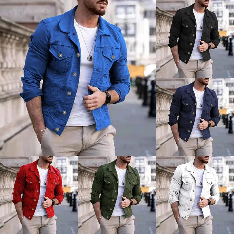 Hip-hop Men's Denim Jackets Streetwear Casual Cotton Classic Slim Jeans Coat Male Brand Clothes Cowboy Jacket Ropa Para Hombre