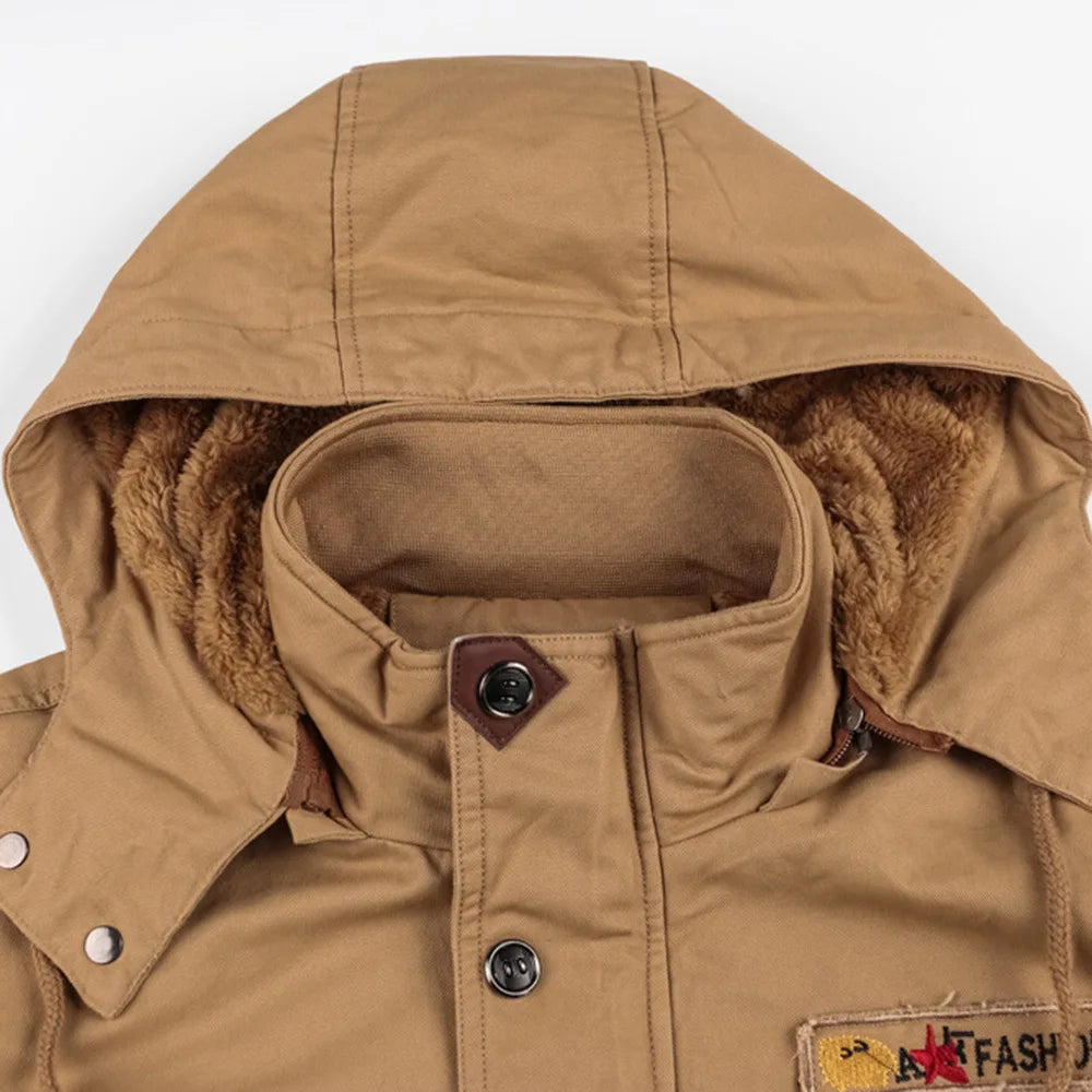 Herrearbeidsklær, tykk, kuldebestandig høst- og vinterjakke, varm, løs og glidelåscardigan for menn, herrejakke Jacket Jacket