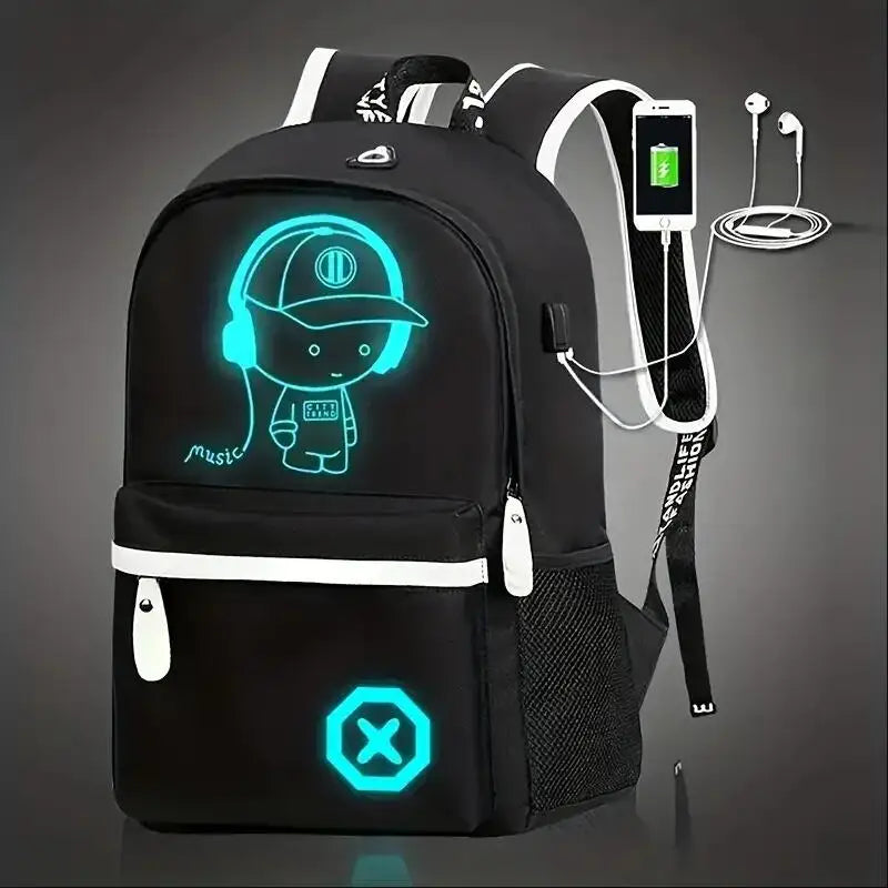 Kids Luminous School Backpack – Waterproof Book Bag with USB Charging