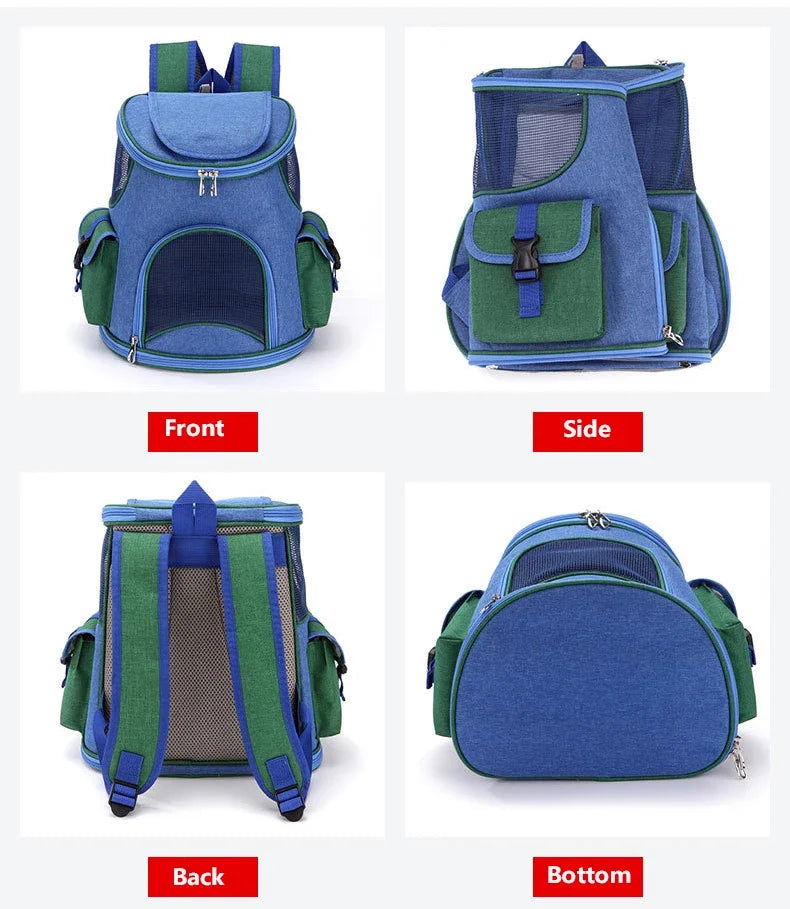 Bolsa transportadora transpirable para perros, mochila portátil para viajes al aire libre, transportadores reflectantes para gatos, accesorios para perros Bulldog Francés