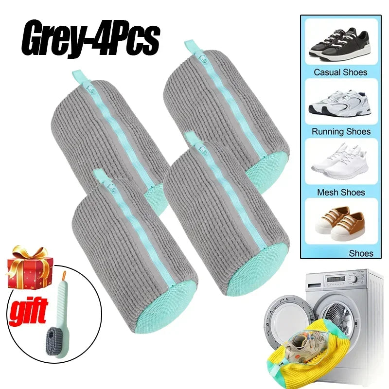Bolsas de lavandería Bolsa para lavar zapatos a máquina - con cremallera Bolsa de lavandería con abundante pelusa en el interior, perfecta para zapatillas deportivas y calzado informal