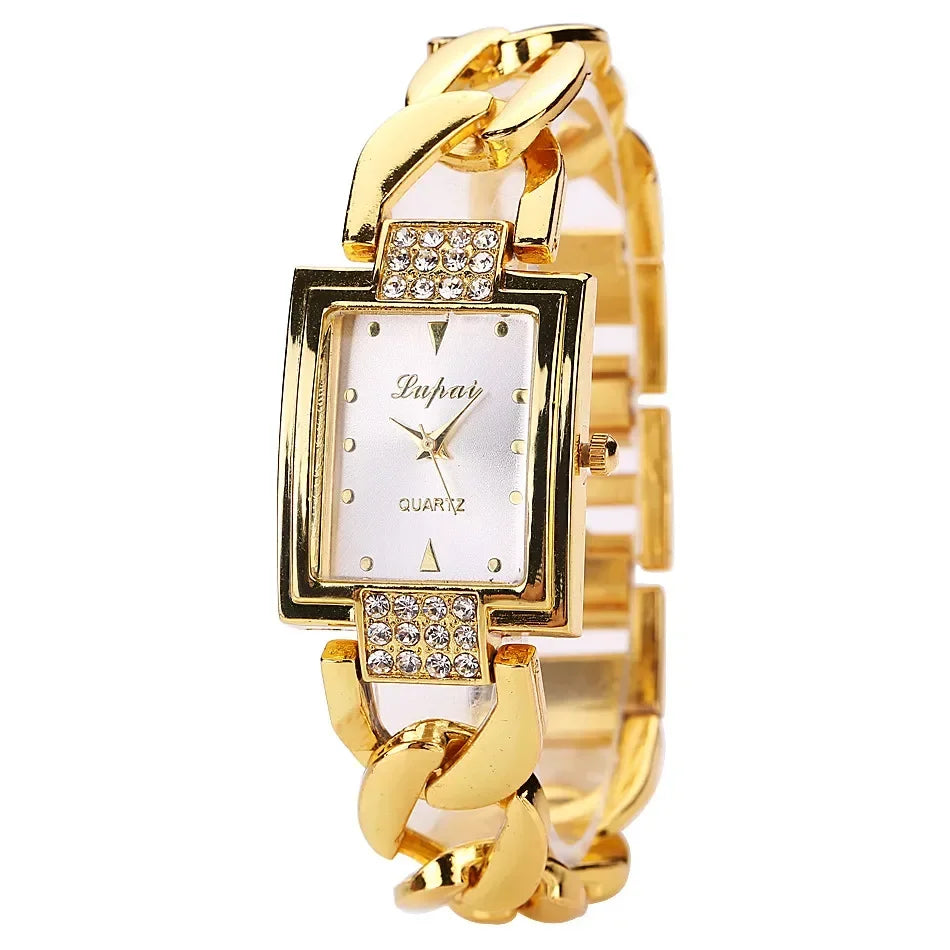 Relojes de Mujer de Marca Superior, Lujo, Pulsera Dorada, Reloj de Mujer, Relojes de Rhinestone para Dama, Reloj, Reloj Mujer, Montre Femme