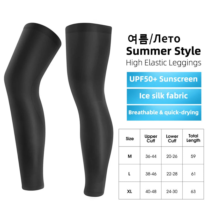 WEST BIKING Manguitos de Ciclismo y Running de Verano para Piernas, de Seda Helada, Protección UV, Compresión Antideslizante, Calentadores de Piernas, Equipo Deportivo de Refrigeración