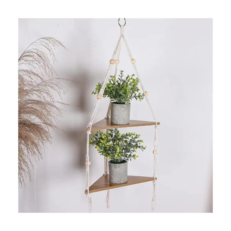 Floating Shelves Wood Stand Boho Home Decor Corner Shelf Wall Hanging Decor Triangle Shelf Display Stand Home Decoration Crafts