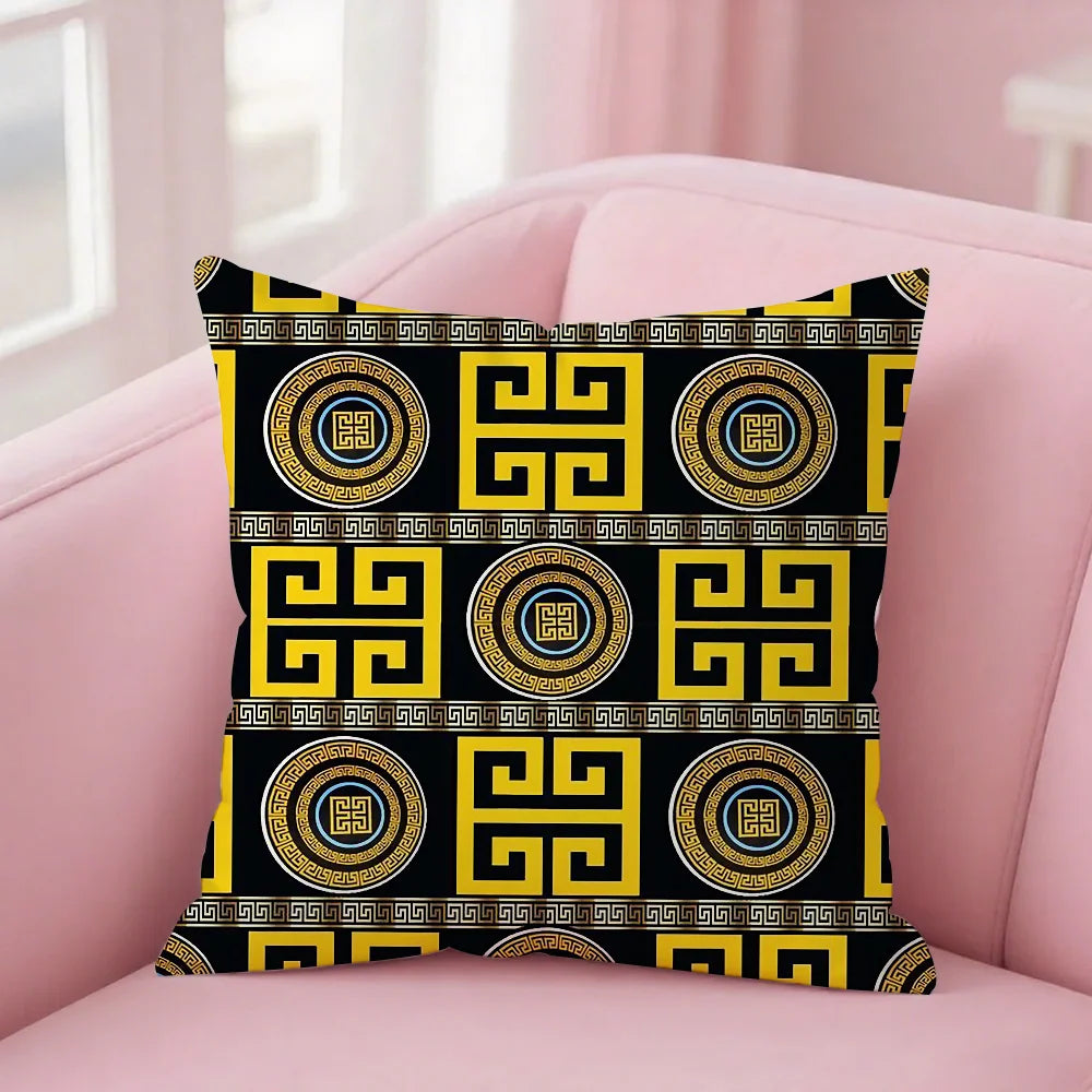 Greek Pattern Pillow Cover