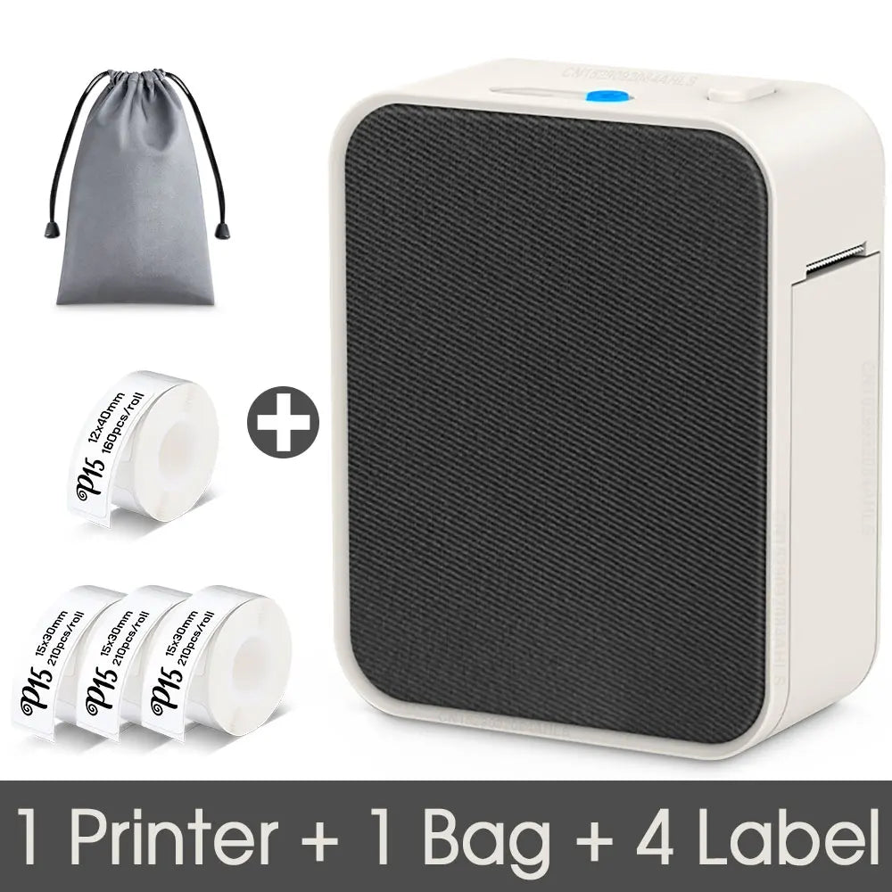 Imprimante d'étiquettes Pristar P15, mini-étiqueteuse portable sans encre Bluetooth, similaire à l'étiqueteuse D30 D11 D101 D110, imprimante thermique