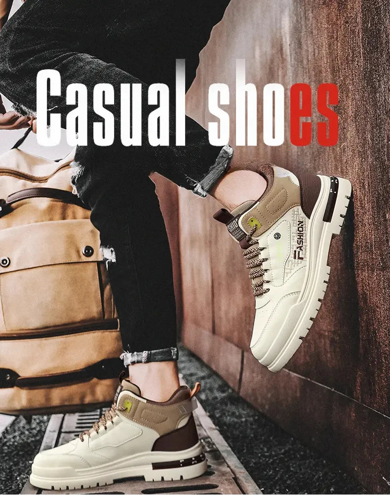 Zapatillas Casual Vulcanizadas para Hombre – Zapatos de Suela Blanda para Caminar y Exteriores