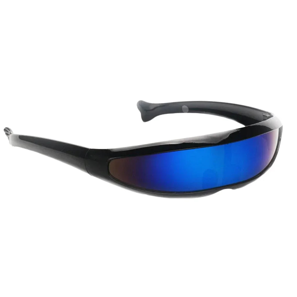 Personality Mirrored Lens Visor Sunglasses Laser Eyeglasses Futuristic Narrow Cyclops Glasses UV400 running cycling sunglasses
