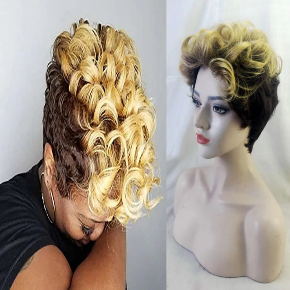 HAIRJOY Synthetic Hair Women Short Curly African American Wig