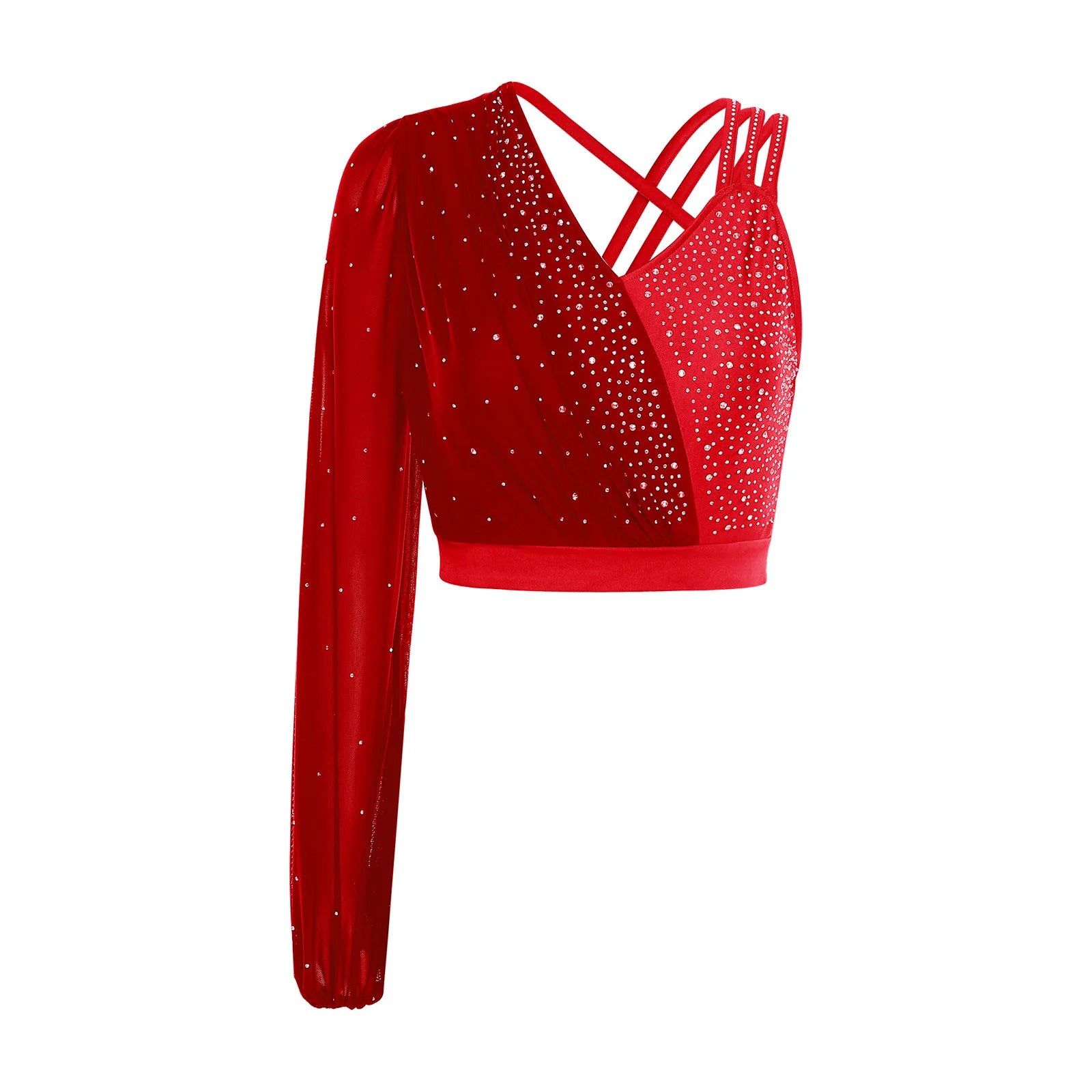 Modern Ballet Dance Set for Women Mesh Top with Skirted Briefs 2 Piece Lyrical Outfits Ballerina Girls Stage Performance Costume