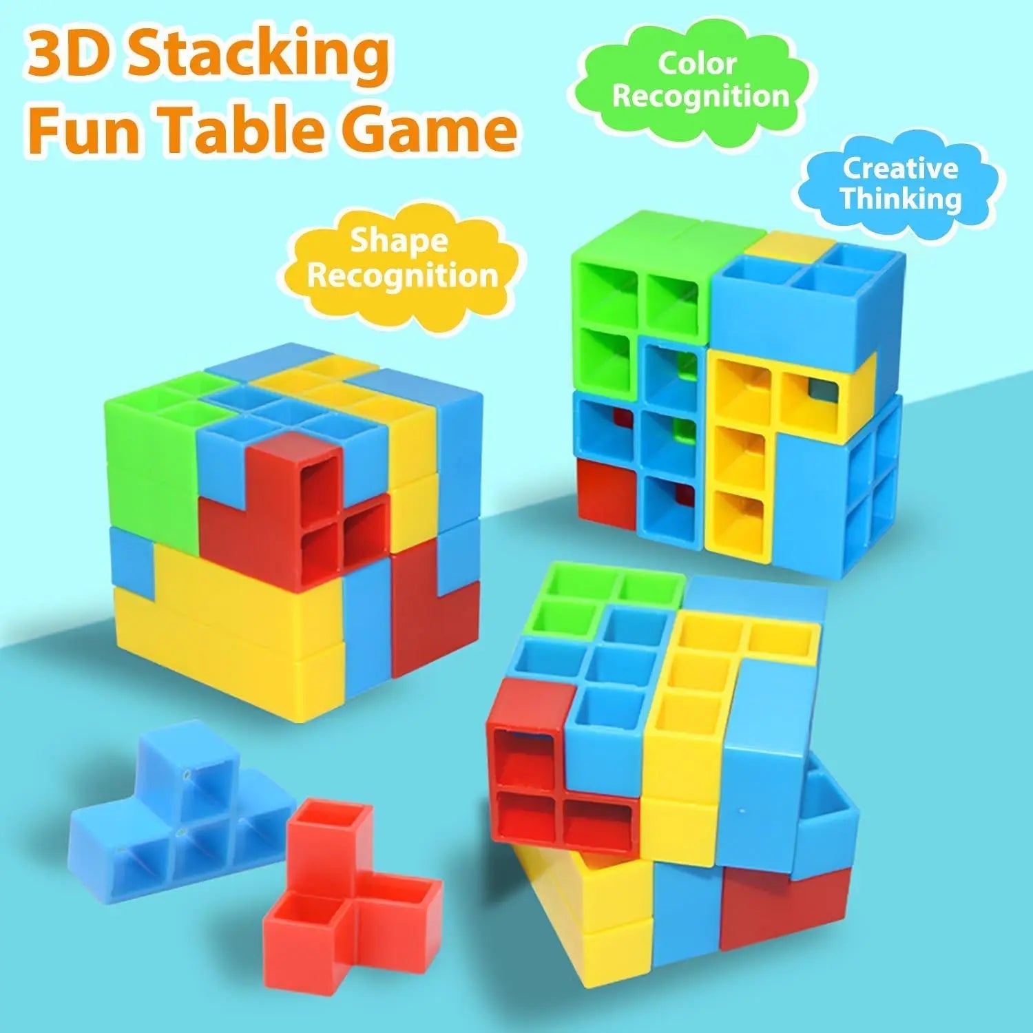 16-64 Jouets de construction Blocs de construction russes Jeu de tour Tetra Jeu de table d'empilage d'équilibre de balançoire pour enfants et adultes