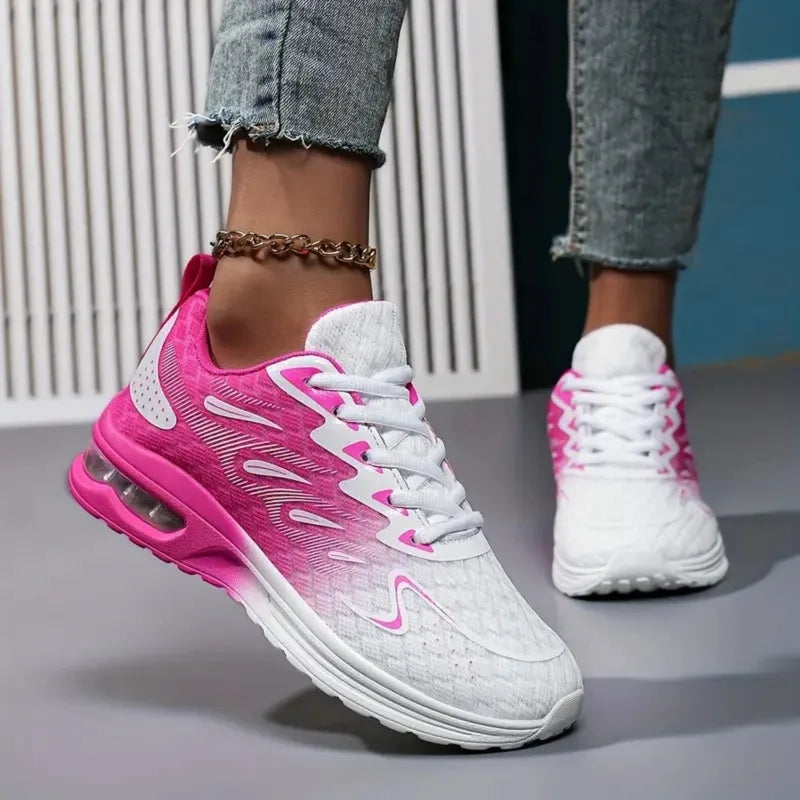 MAEDEF Women's Shoes Running Sports Shoes Woman Sneakers Mesh Breathable Non Slip Flats Sole Walking Vulcanize Shoe Women Shoes