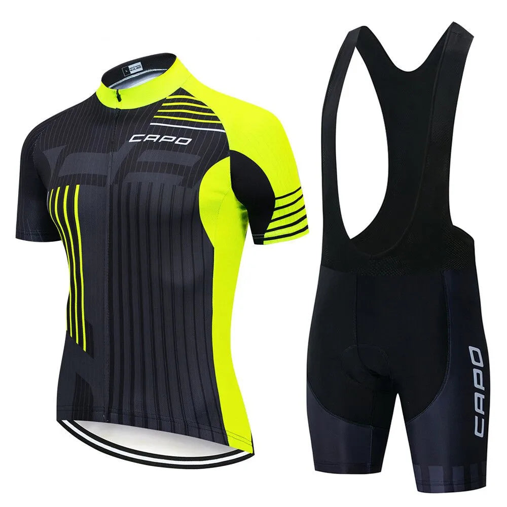 Cycling Clothes Man Summer 2025 CAPO Men's Clothing Bicycle Cycling Jersey Bike MTB Sports Professional Shirt Bib Shorts Suit