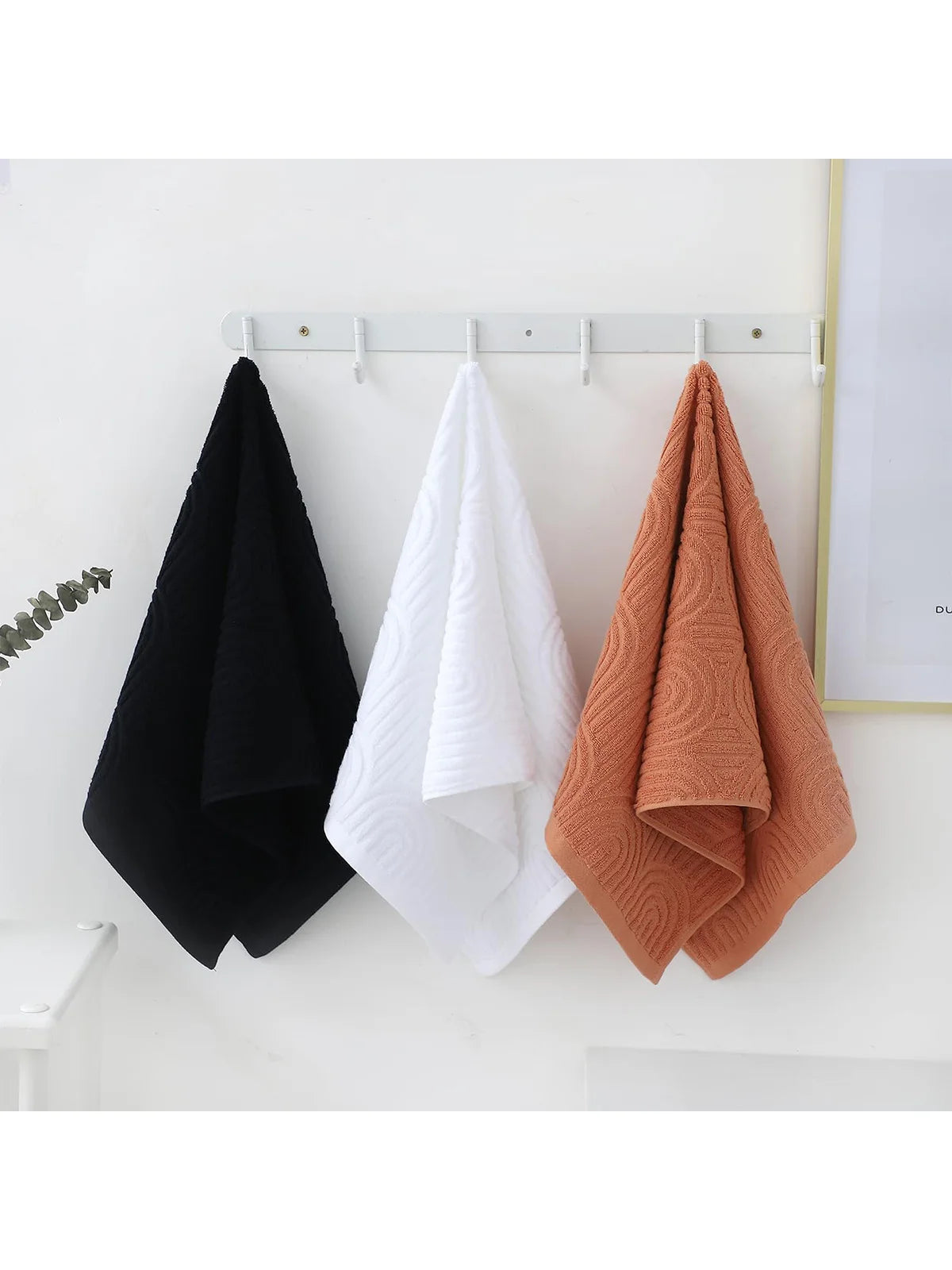 Toallas de mano con estampado a rayas 100% algodón, absorbentes, suaves, decorativas para baño