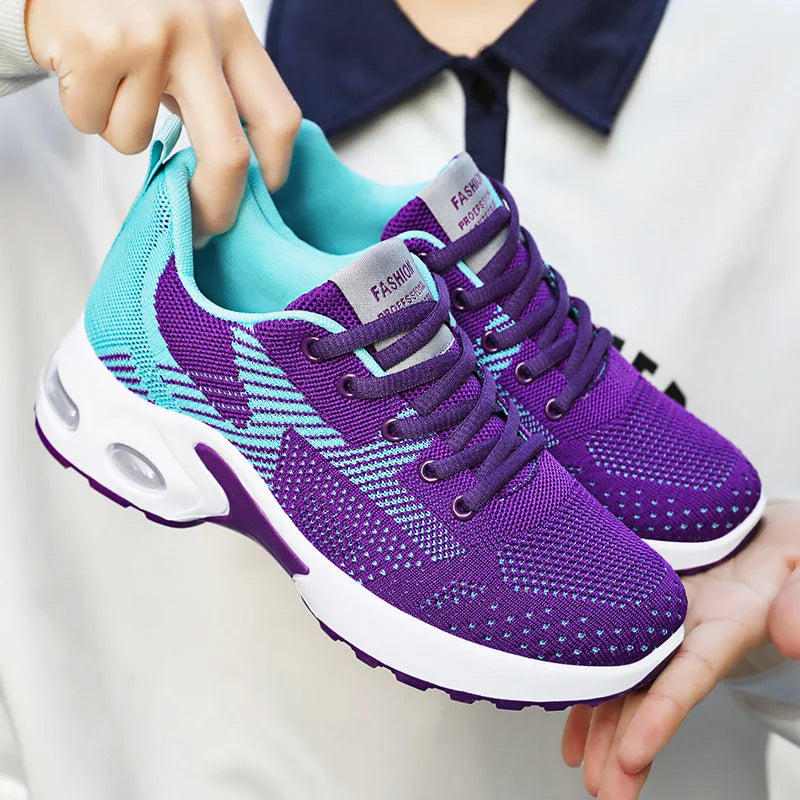 Sports shoes women's new summer women's shoes large size casual breathable lace-up running shoes