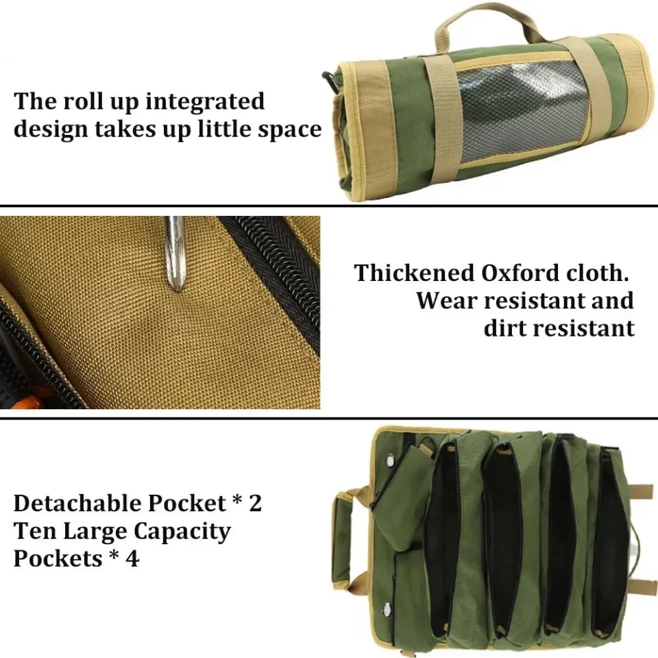 Hardware Tool Bag Portable Storage Container Oxford Waterproof Organizer Bags Outdoors Professional Multi-Pocket Organizer Pouch