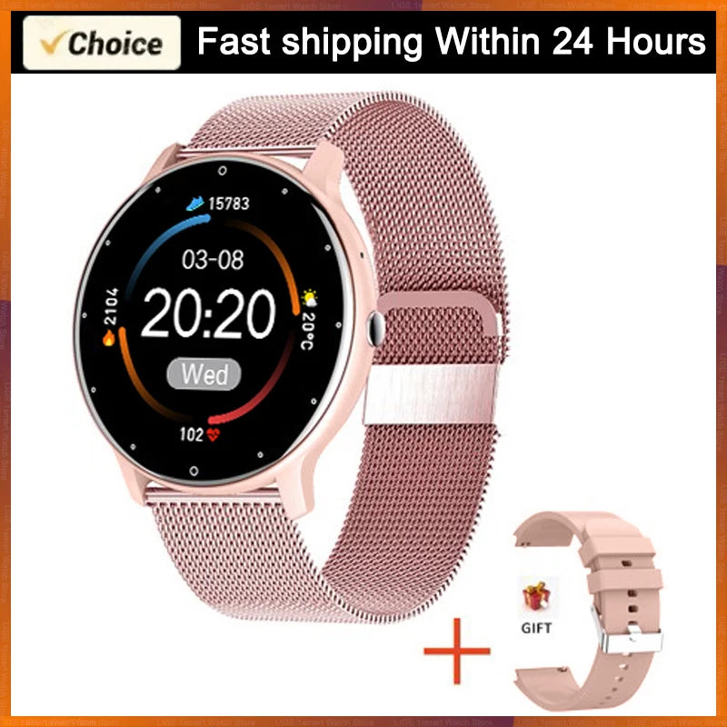 Reloj inteligente LIGE para mujer, hombre, regalo, relojes deportivos de fitness, monitor de ritmo cardíaco, Smartwatch resistente al agua para Xiaomi Android iOS