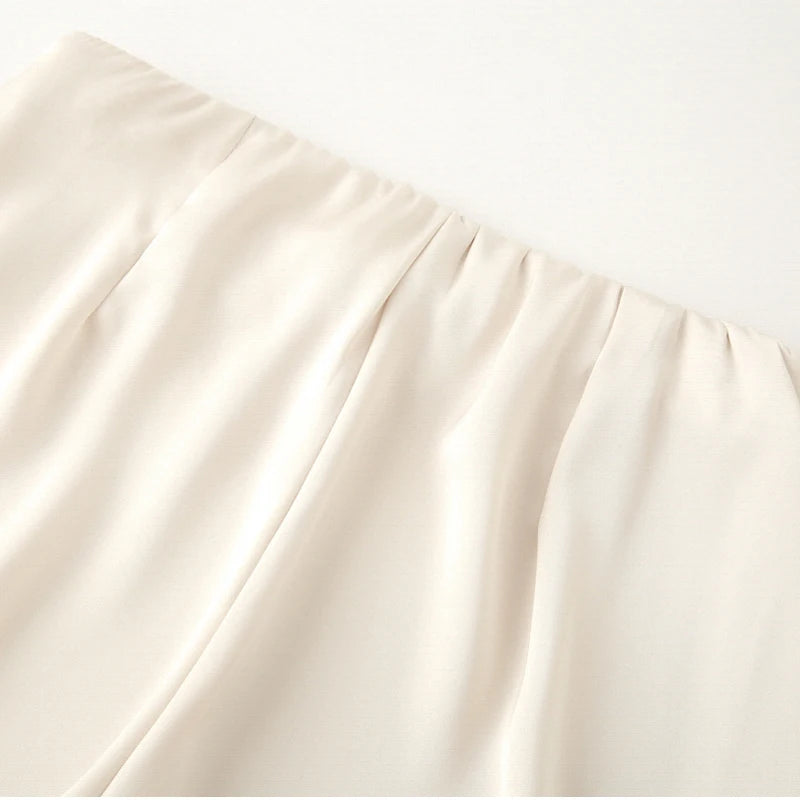 Conjunto de pantalón TRAF de 2 piezas para mujer, pantalones anchos, conjuntos lisos, tops y camisolas sin tirantes, conjunto de dos piezas para mujer, top corto y conjunto de pantalón 088