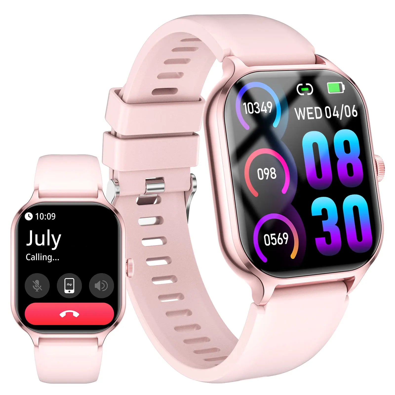 Reloj inteligente, llamadas/marcación inalámbricas, varios recordatorios de aplicaciones, adecuado para hombres y mujeres, relojes deportivos, para iPhone/Android