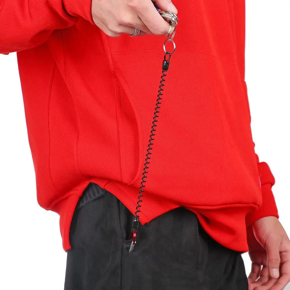 Gear Tool Outdoor Hiking Camping Anti-lost Phone Keychain Portable Fishing Lanyards Camping Carabiner Spring Elastic Rope
