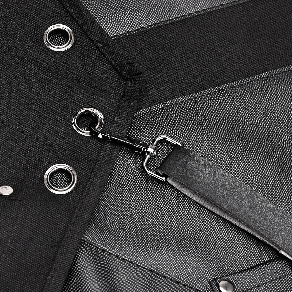 Delantales de barbero, uniforme de cocina para peluquero, delantal impermeable de tela con bolsillo para salón de barbería