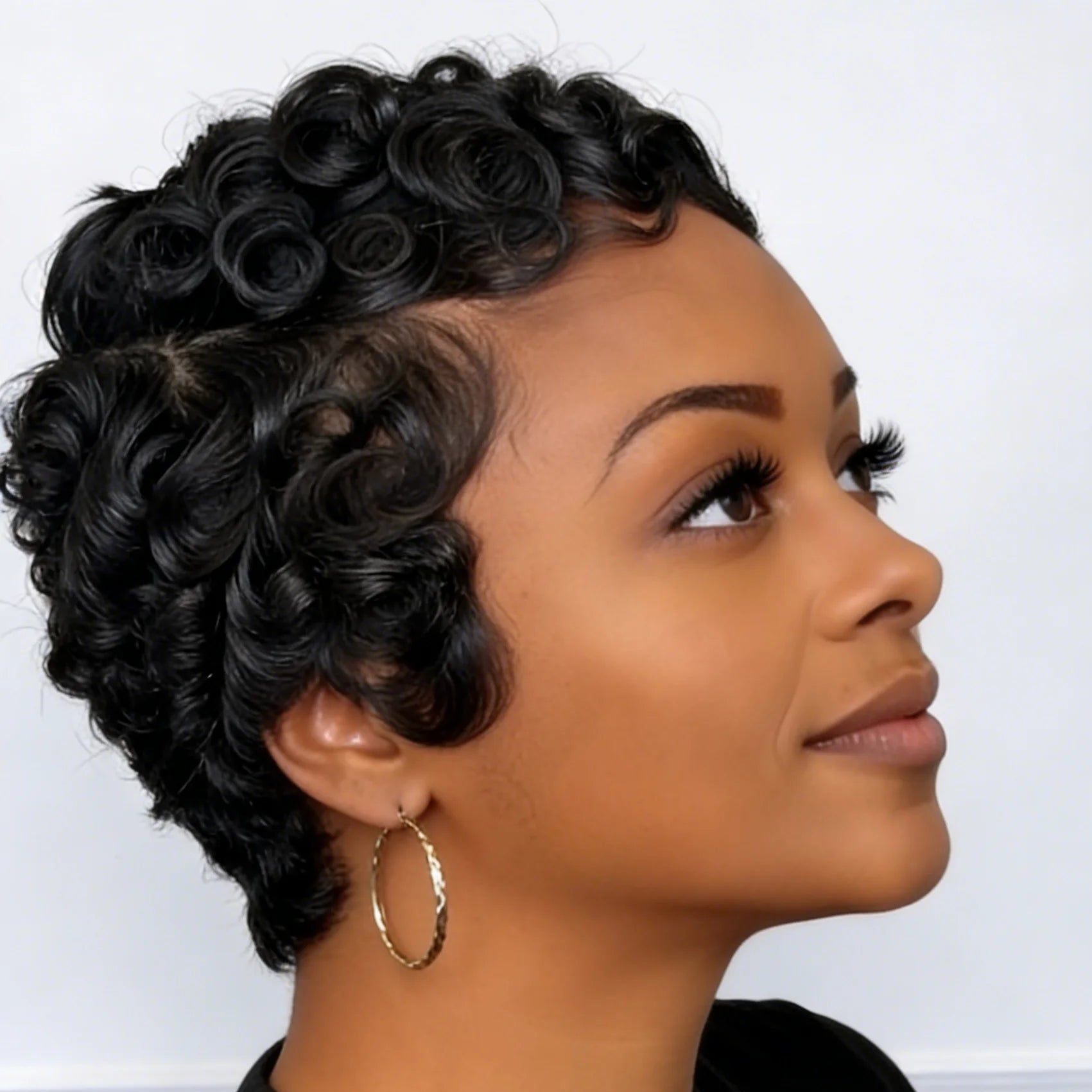 Loose Curly Pixie Wig