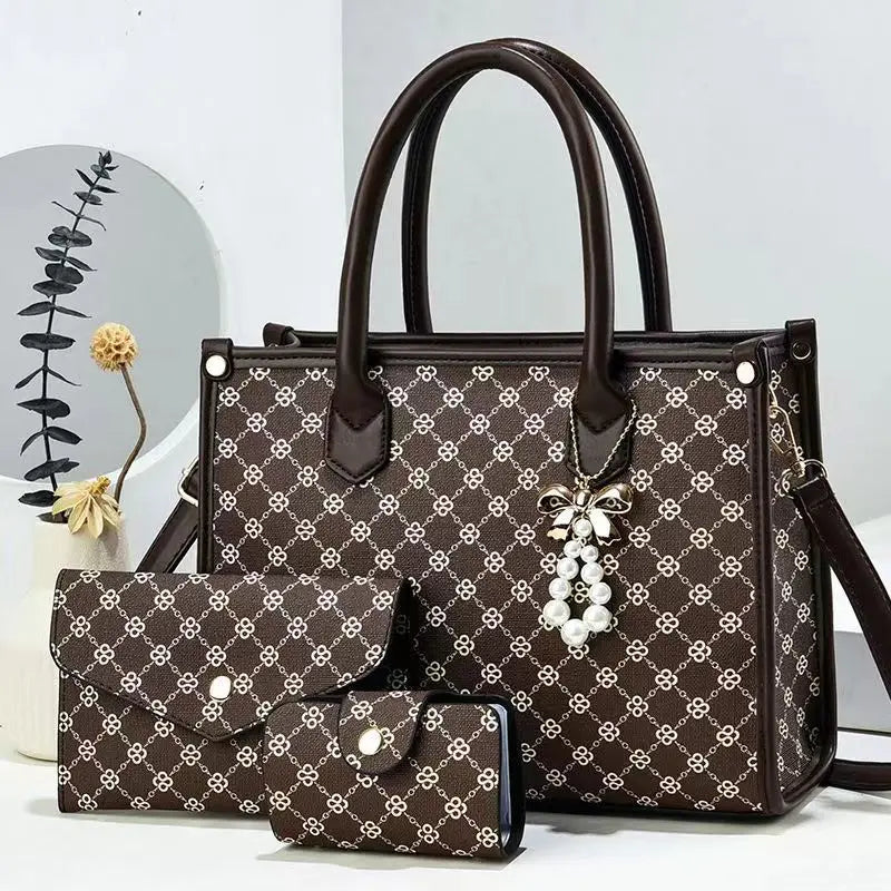 3-Piece Luxury Beaded Handbag Set