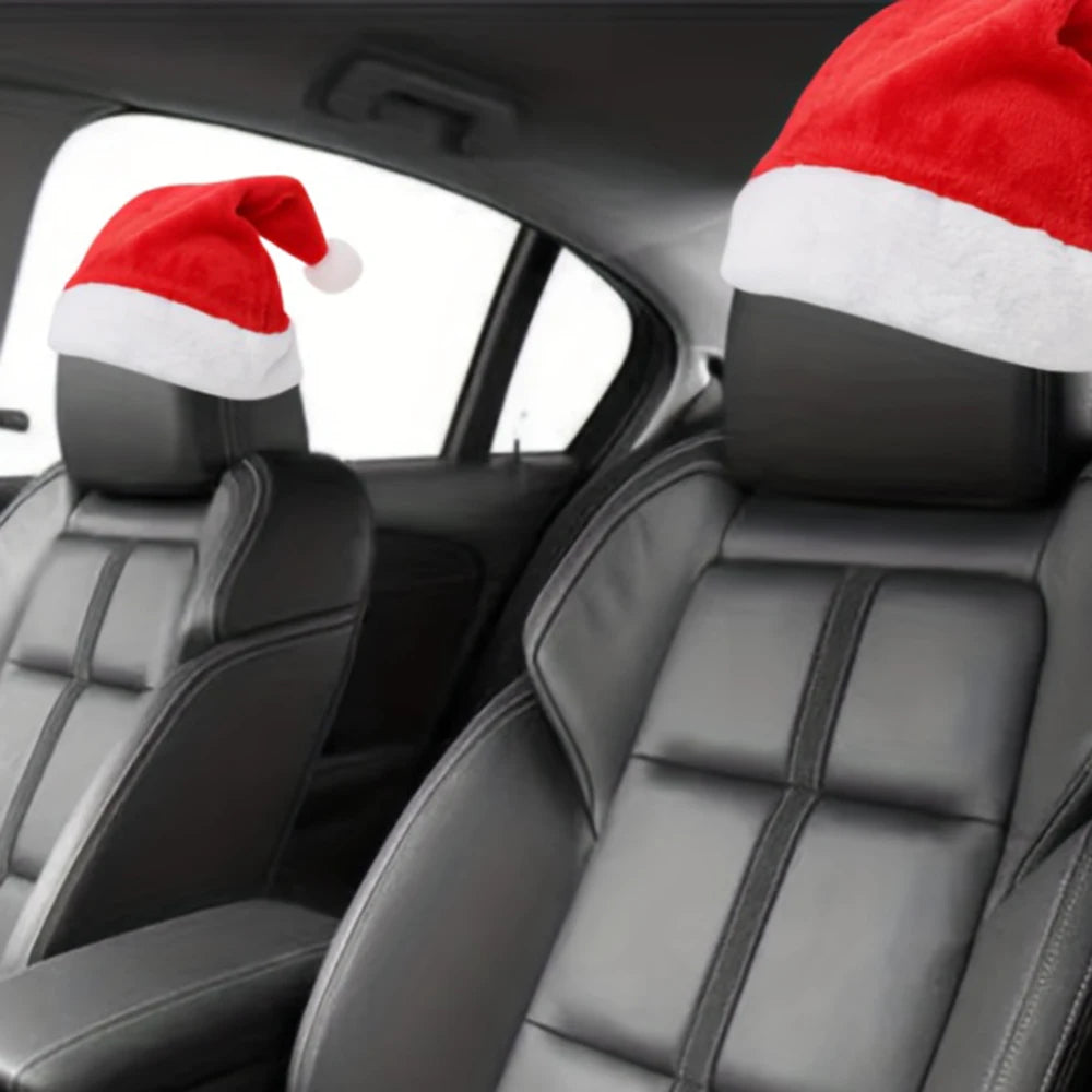 Fundas navideñas para el reposacabezas del asiento del coche
