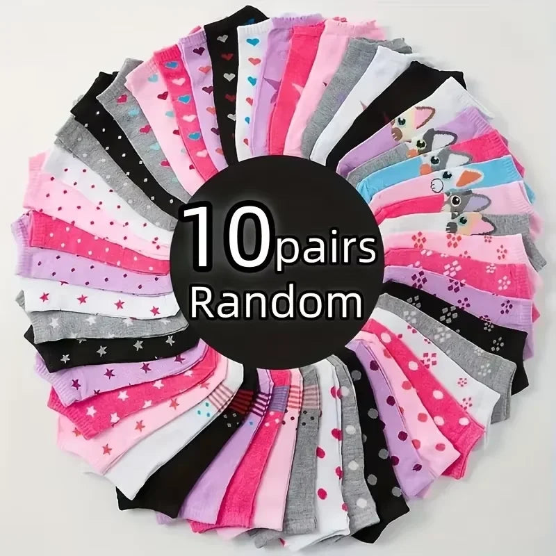 Heart Print Ankle Socks