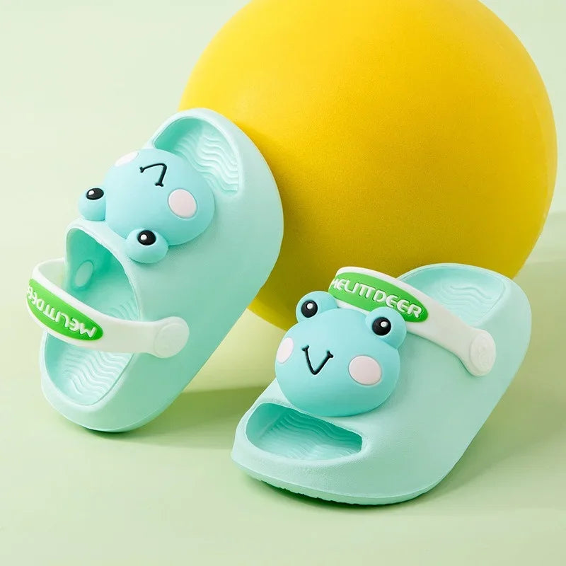 Newborn Baby Slippers Kids Shoes Summer Cute Animal Cartoon Bear Boys Girls Infant Child Comfortable Non-slip Sandals Kids Shoes