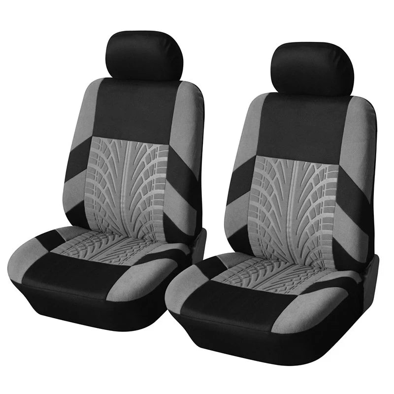Housses de siège avant tendance, accessoires de voiture, style en relief, tissu durable et confortable, ajustement universel pour la plupart des voitures