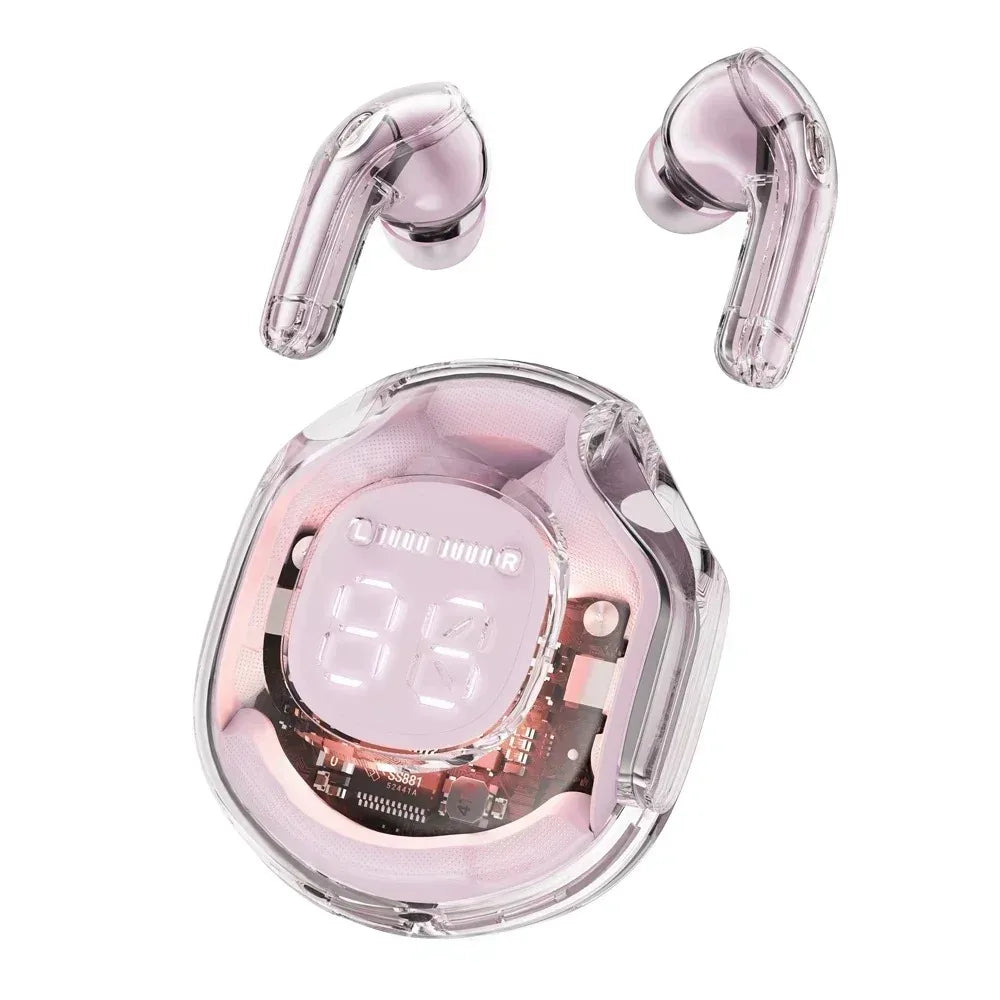 Auriculares Bluetooth T8 PRO TWS transparentes con pantalla digital LED, auriculares inalámbricos in-ear para Xiaomi, Huawei, iPhone
