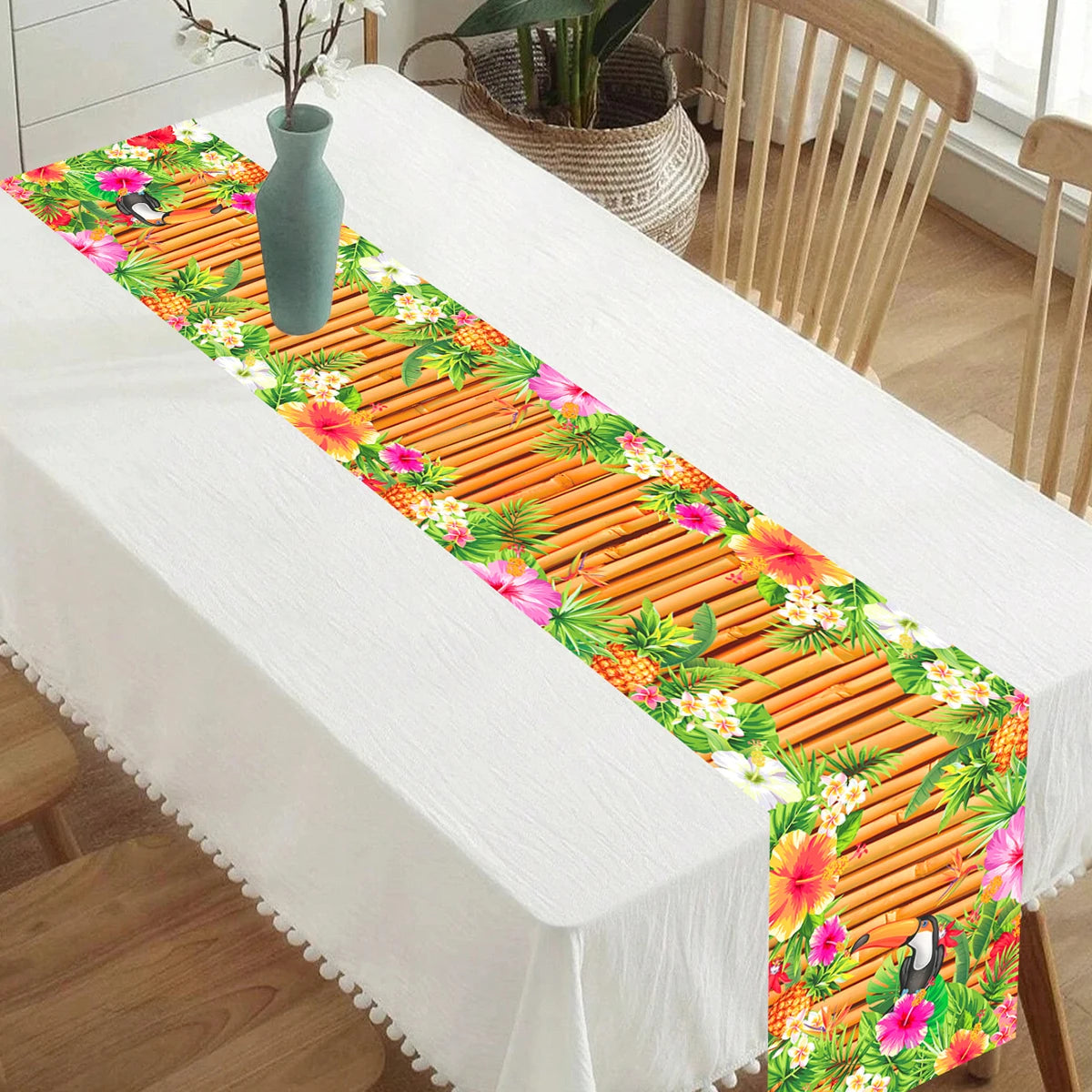 Chemin de table guirlande hawaïenne Hawaii Luau Tropical Party Decor Kids Favors Vaisselle ALOHA Summer Beach Birthday Party Supplies