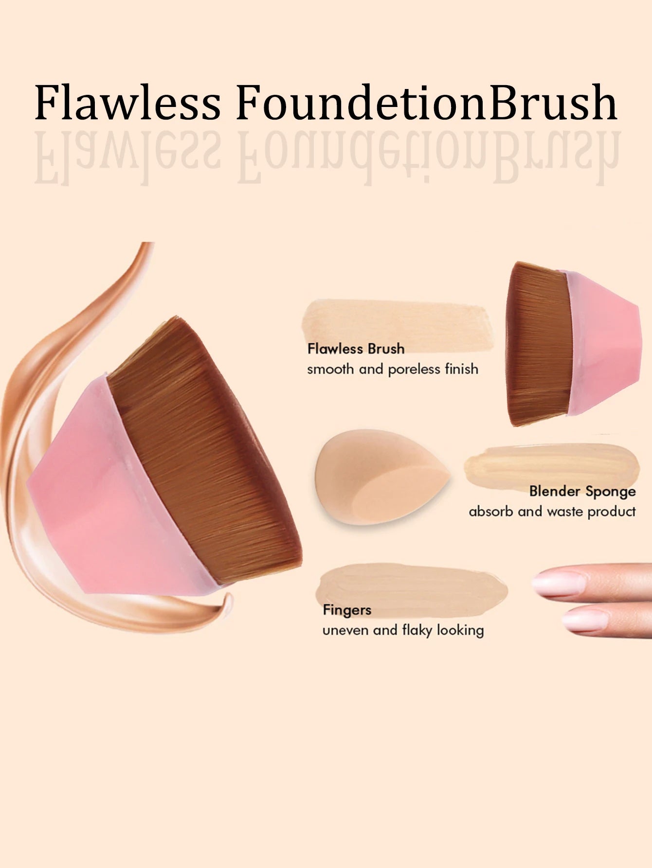 Pinceles de Maquillaje, Brochas para Maquillaje Corporal y Base Bronceadora, Pinceles de Maquillaje, Herramientas Cosméticas Bonitas, Brochas para Colorete en Polvo