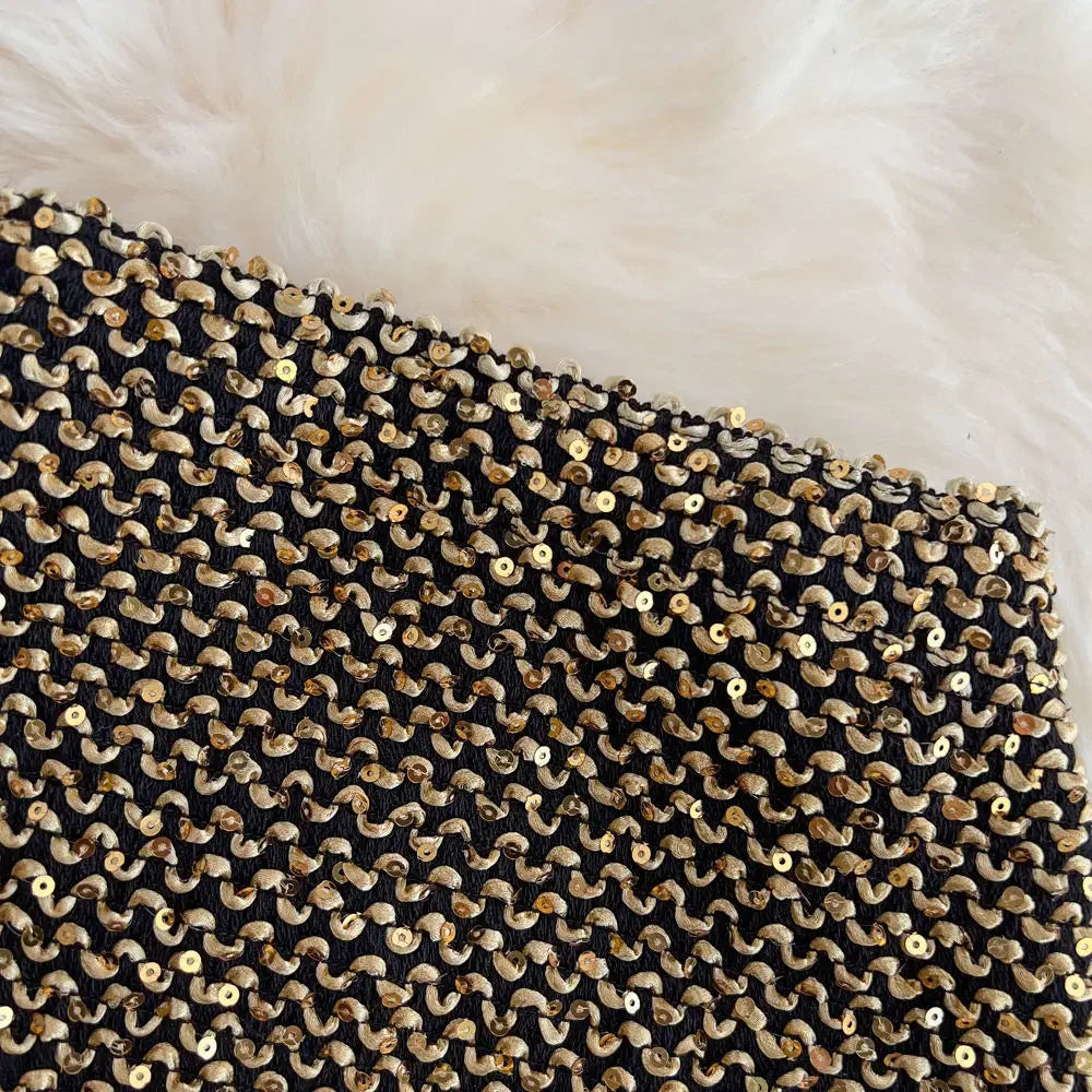 Faldas de mujer elegantes con lentejuelas, faldas de mujer formales para oficina, de primera calidad, elegantes y chic, oferta de lujo original estilo coreano de moda