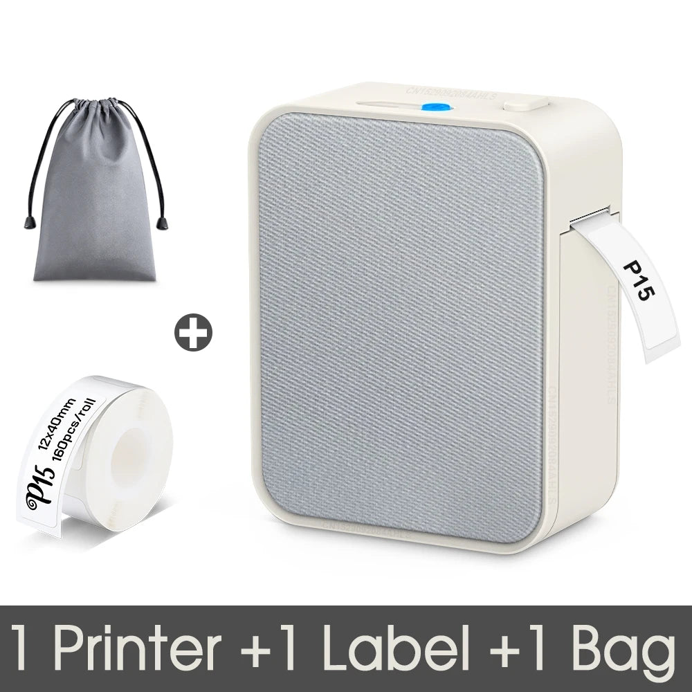 Imprimante d'étiquettes Pristar P15, mini-étiqueteuse portable sans encre Bluetooth, similaire à l'étiqueteuse D30 D11 D101 D110, imprimante thermique