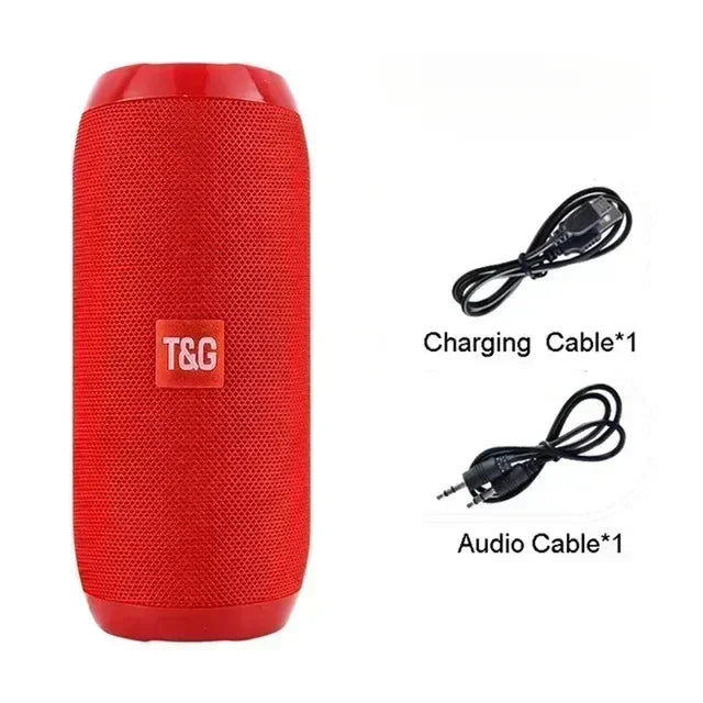 Altavoz portátil inalámbrico Bluetooth Subwoofer exterior impermeable Altavoz estéreo envolvente compatible con radio FM y tarjeta TF