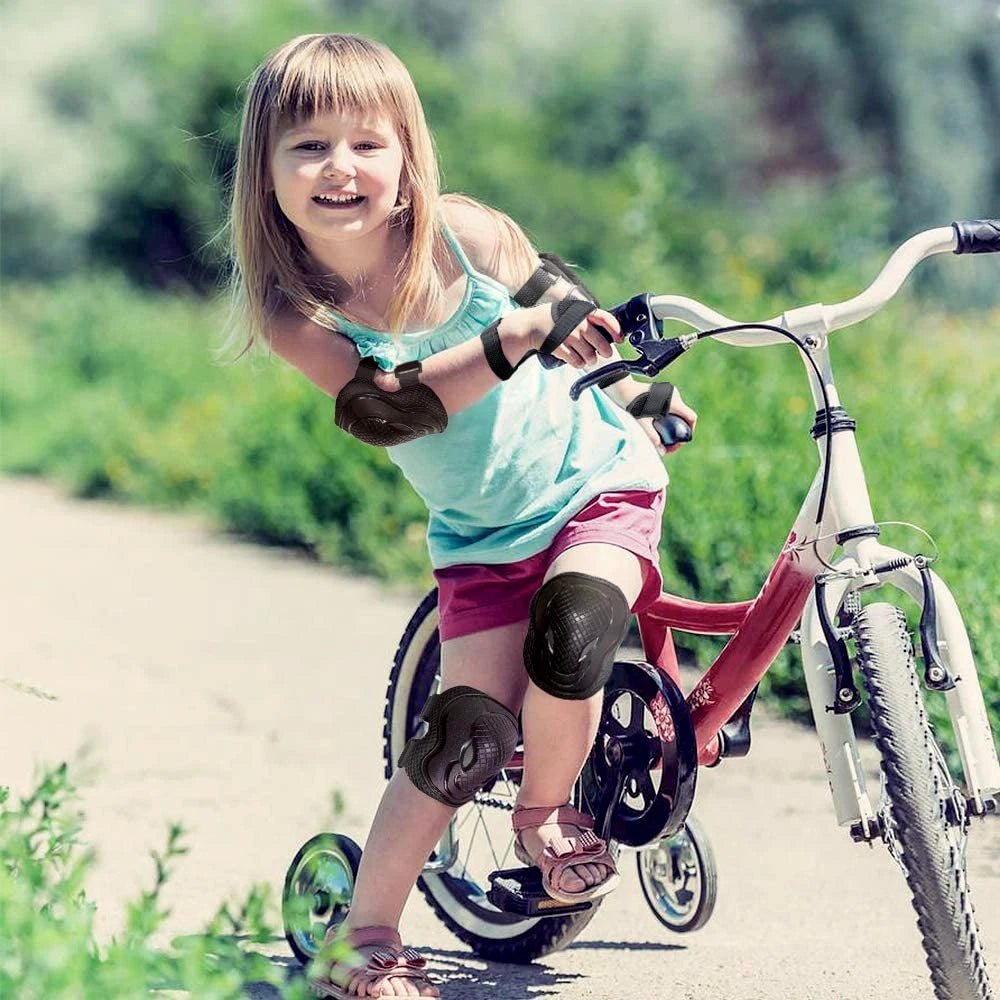 GOMOREON Juego de equipo de protección para niños/jóvenes, rodilleras y coderas de protección para patinete, monopatín, bicicleta