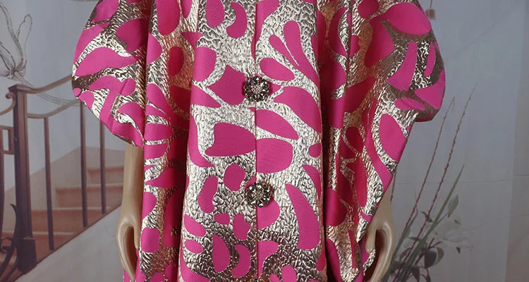 Vestido africano de lujo de jacquard para mujer – Moda holgada estilo turco