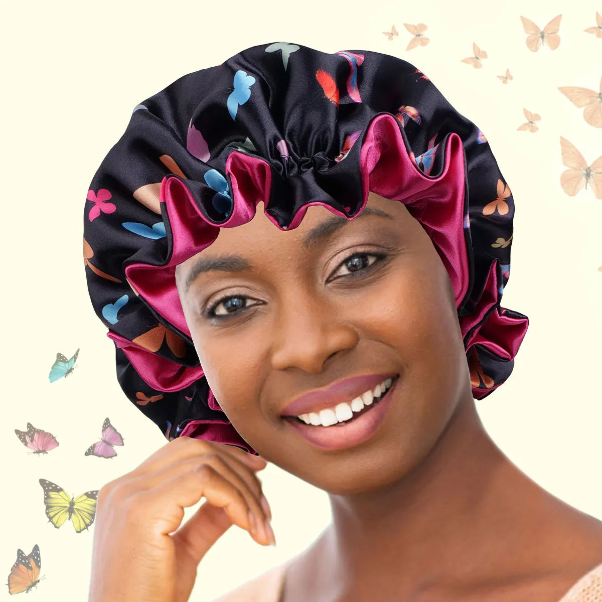 Butterfly Lace Sleep Cap