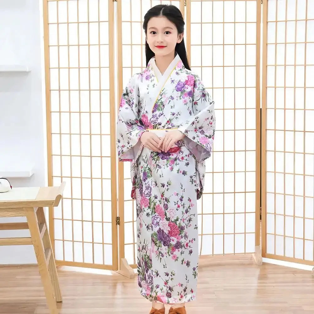 Girls’ Japanese Yukata Kimono