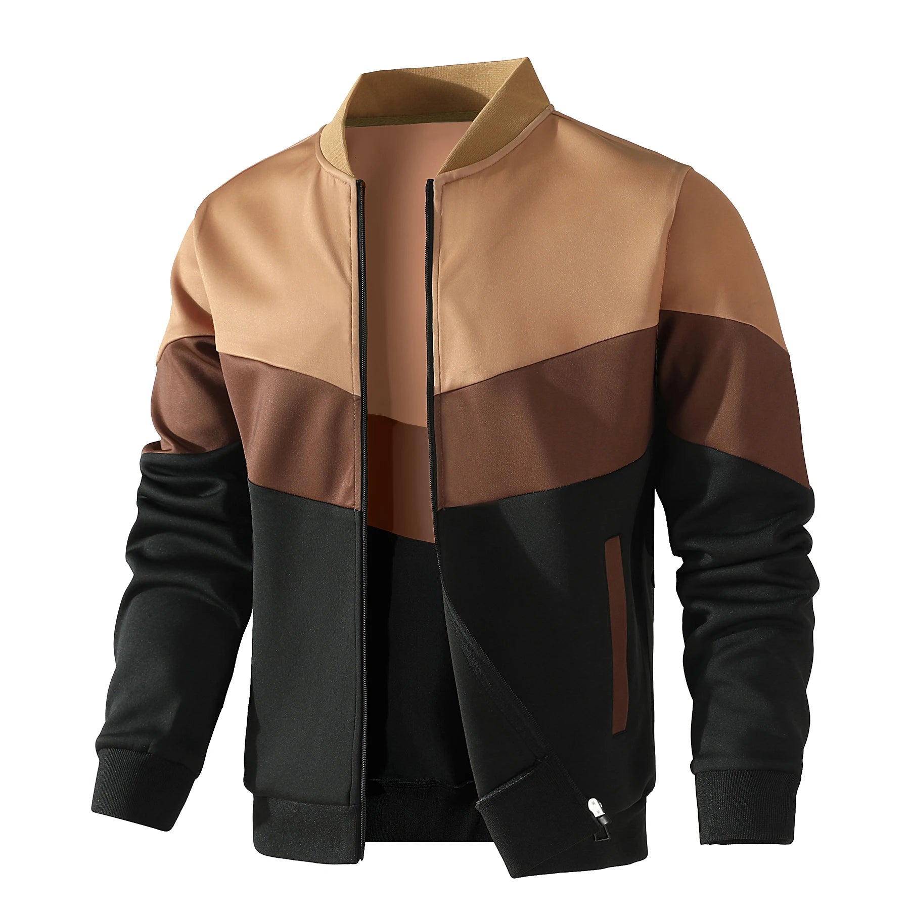 Chaquetas de hombre 25 nuevas, primavera, negocios, ocio, moda, color, cortavientos, bomber, sobrecamisa, cremallera, ropa urbana, ropa popular, talla de EE. UU.