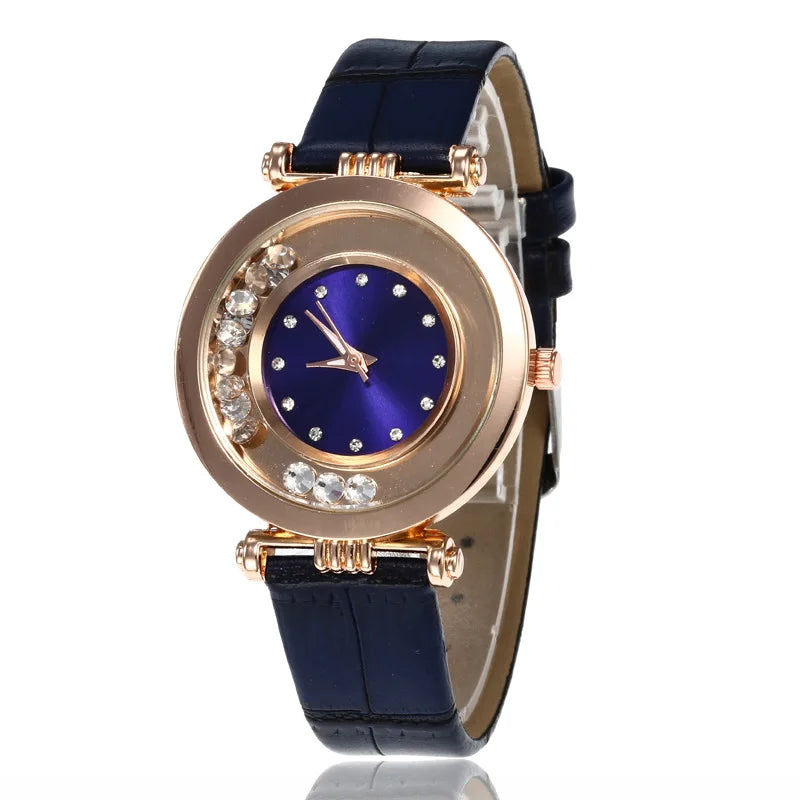 Relojes para mujer, lujo femenino, temperamento, reloj de mujer, correa de cuero, reloj de diamantes, reloj analógico de cuarzo, Reloj Mujer, Montre Femme