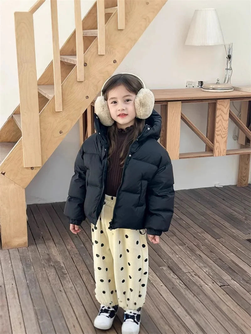 Abrigos cálidos de invierno para niños, chaquetas acolchadas de algodón para otoño, ropa para niños y niñas, prendas de abrigo con capucha para bebés de 3 a 12 años