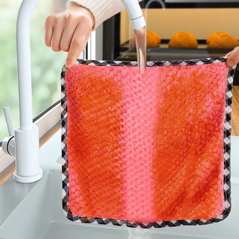 Paño de cocina Trapo de microfibra trapo de cocina paño para platos antiadherente toalla de limpieza de mesa engrosada almohadilla absorbente de limpieza para el hogar