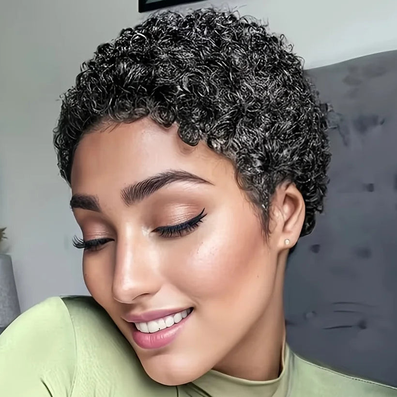 Afro Curly Pixie Wig